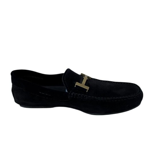 Tods Mens City Gommino Driving Shoes Double T black suede leather size 9 loafers main image 8